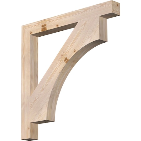 Ekena Millwork Westlake Block Smooth Bracket, Douglas Fir, 3 1/2"W x 34"D x 34"H BKT04X34X34WTL05SDF